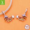 Halloween Magic Dachshund Pendant Accessories Personalized Cute Broom S925 Sterling Silver Beaded