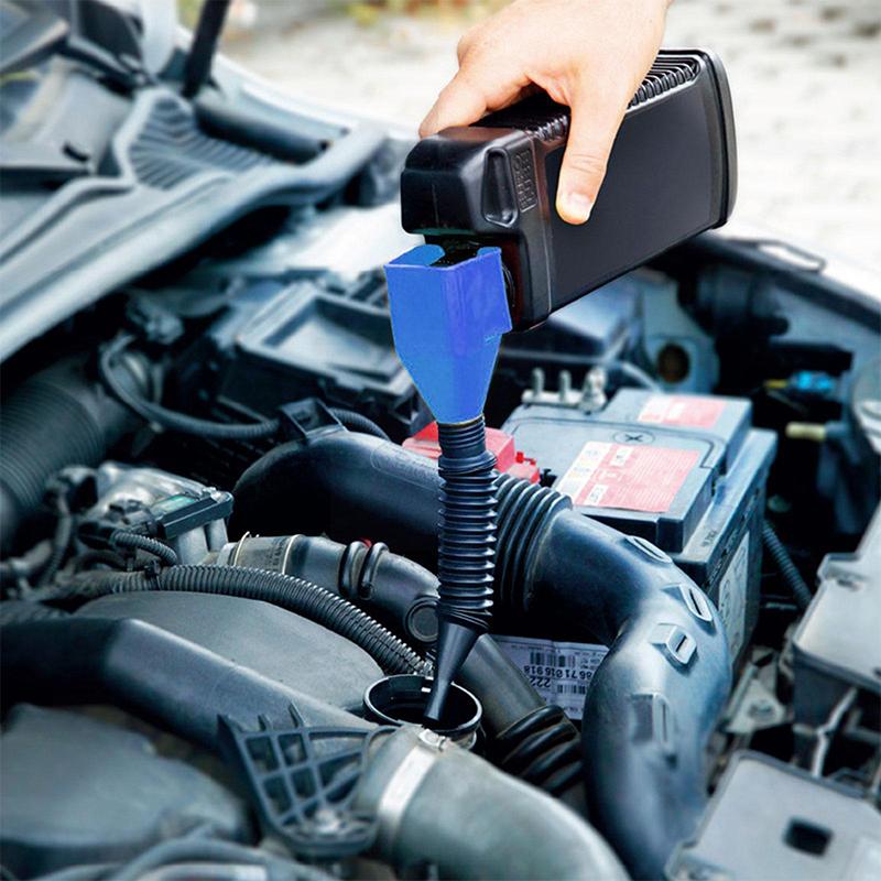 Plastic Motorcycle Car Refueling Funnel Gasoline Foldable Car Engine Oil Funnel Car Motorcycle Oil Filling Tool Auto Accessories