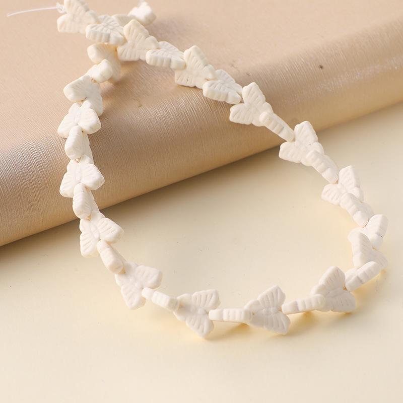 Retro White Turquoise Butterfly Bead Jewelry Accessories: DIY Earrings, Bracelets, Necklaces