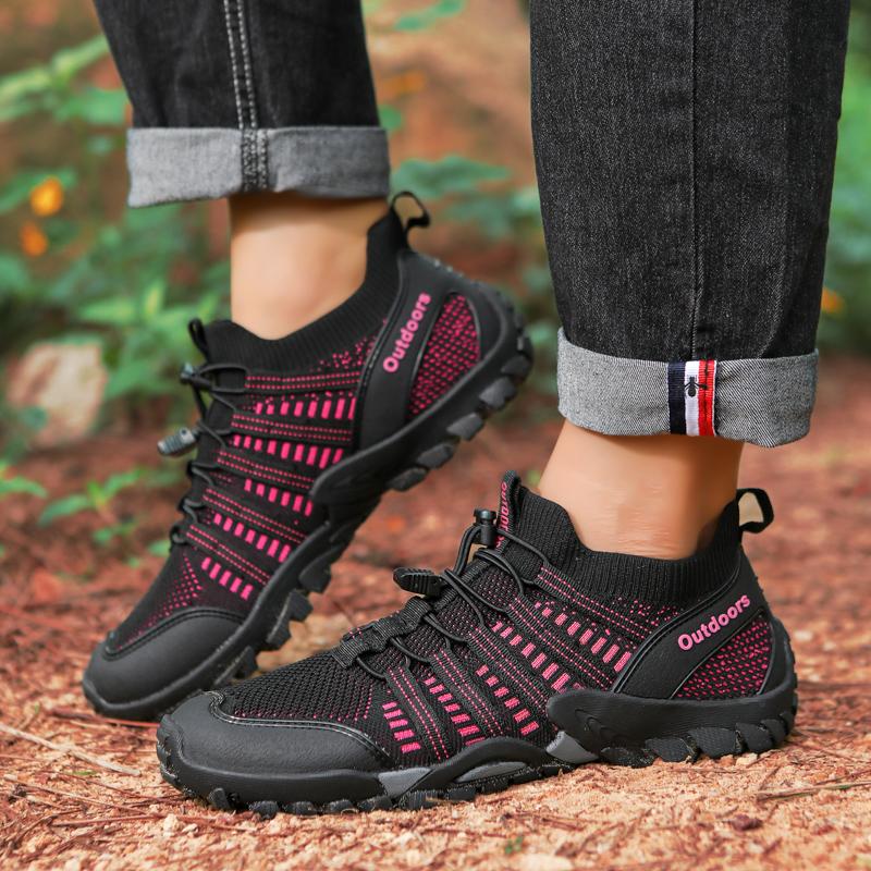 Men's Hiking Shoes Breathable Mesh Outdoor Sports Shoes Non-slip Women's Climbing Sneakers Wear-resistant Sole