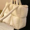 Soft Puffer Tote Bag With Quilted Zip Single Strap Shoulder Crossbody Women