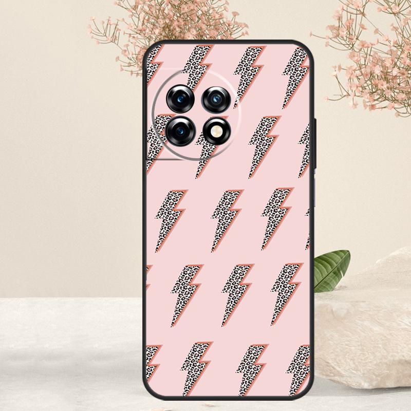 preppy stars lightning pink Case For OnePlus 15 13 12 11 13T 13R 15R 10R 10T 8T 9 10 Pro Nord 5 CE 4 3 Lite N20 N30 Cover