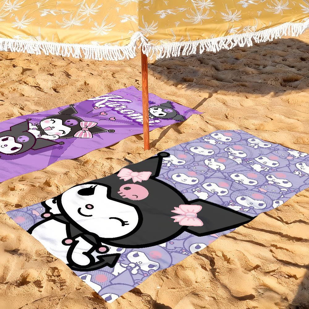 Cartoon cute K-kuromi Towel Drying Bath Towel Applicable To Light Swimming Camping Yoga Beach Out