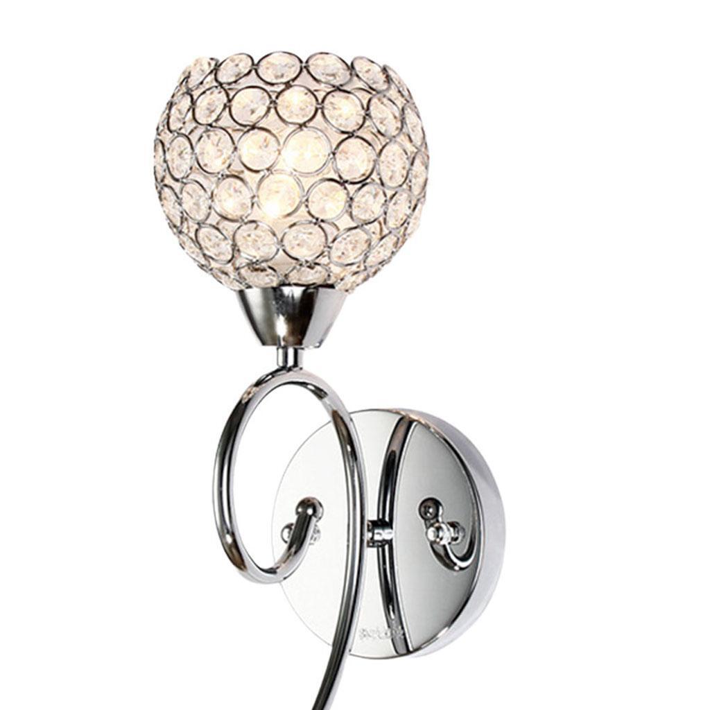 Stylish Crystal Glass Wall Light for Bedside Aisle E27 Lamp Sconce Decor