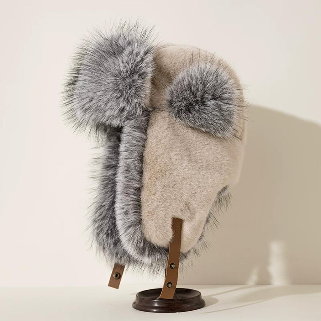 Imitation Fur Plush Lei Feng Hat Children Winter Thickened Warm Ear Hat Outdoor Cycling Cold Hat