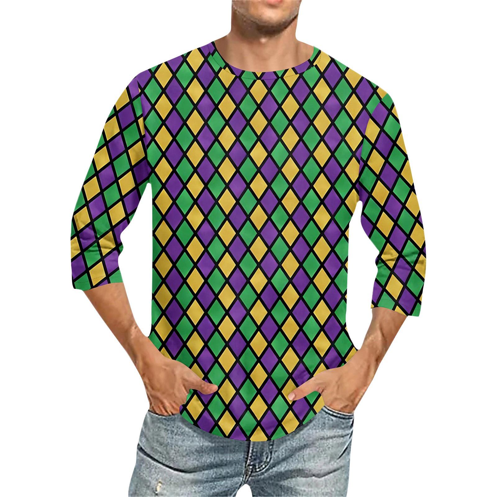 

Принт Карнавал - Чоловіча футболка з круглим вирізом та коротким рукавом XXXL жовтий