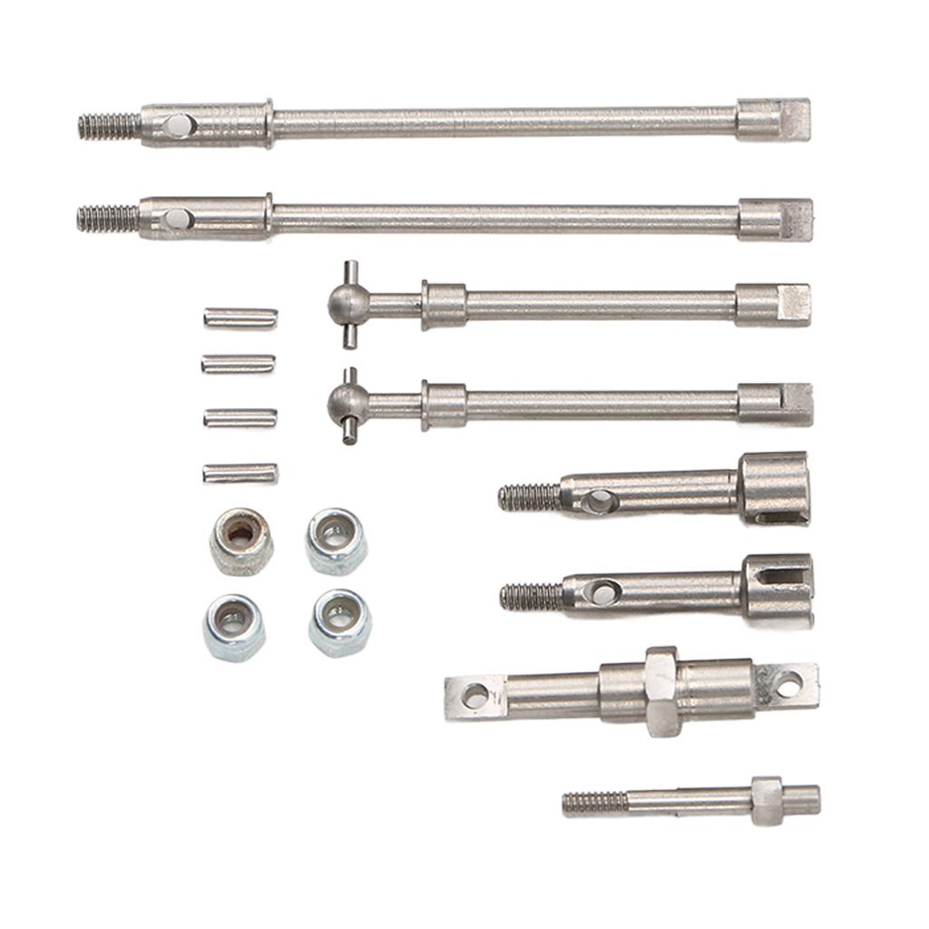 Stainless Steel Front Rear Drive Shaft Transmission Shaft Kit for Axial SCX24 124 RC Car
