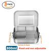 Stainless Steel Bento Lunch Box for Kid and Adults, Portable Leak-Proof Meal Prep Food Storage Container Dishwasher Freezer Safe