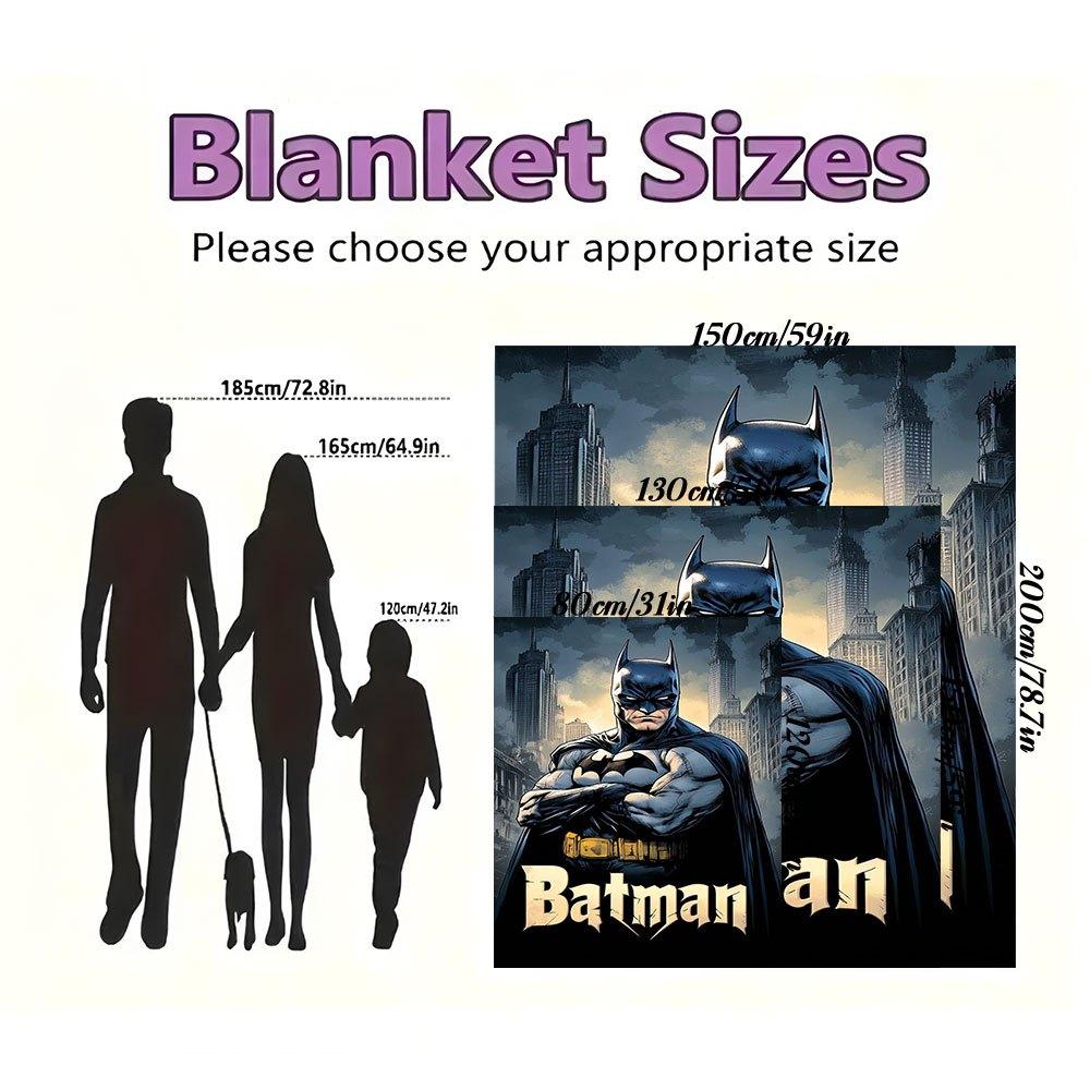 Batman Poster Wall Art DecorBlanket Flannel Throw Blanket for Sofa, Bed, Travel, Camping, Office