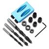 Mothinessto Pocket Hole Jig Mothinessto Drilling Guide 14pcs 15° DIY Pocket Hole Drilling Kit Drill