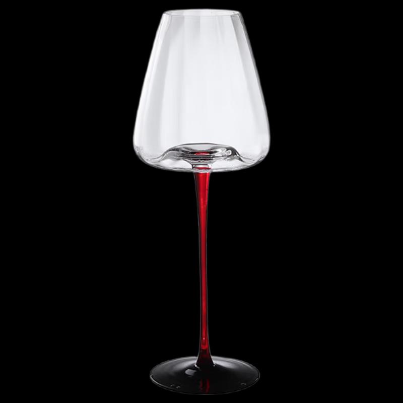Bicchieri da Vino Rosso Ensushou H28 Gambo Striato Rosso