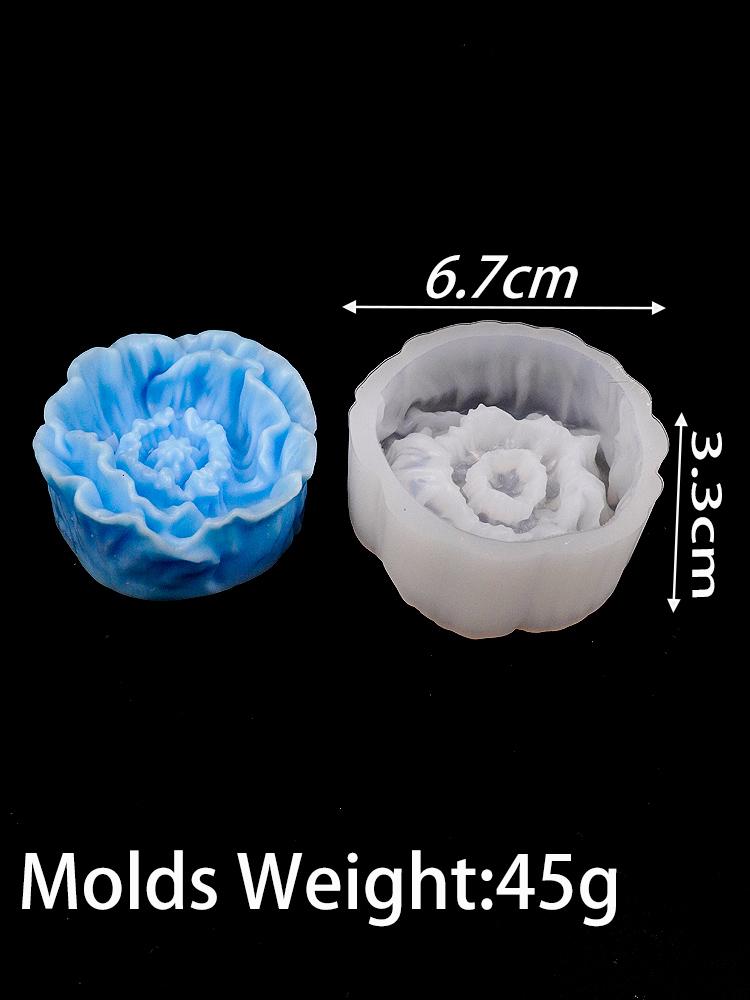 Small Flower Series Silicone Candle Mold 3D Rose Peony Soap Chocolate Cake Baking Tools DIY Aromath Gypsum Resin Craft Molds