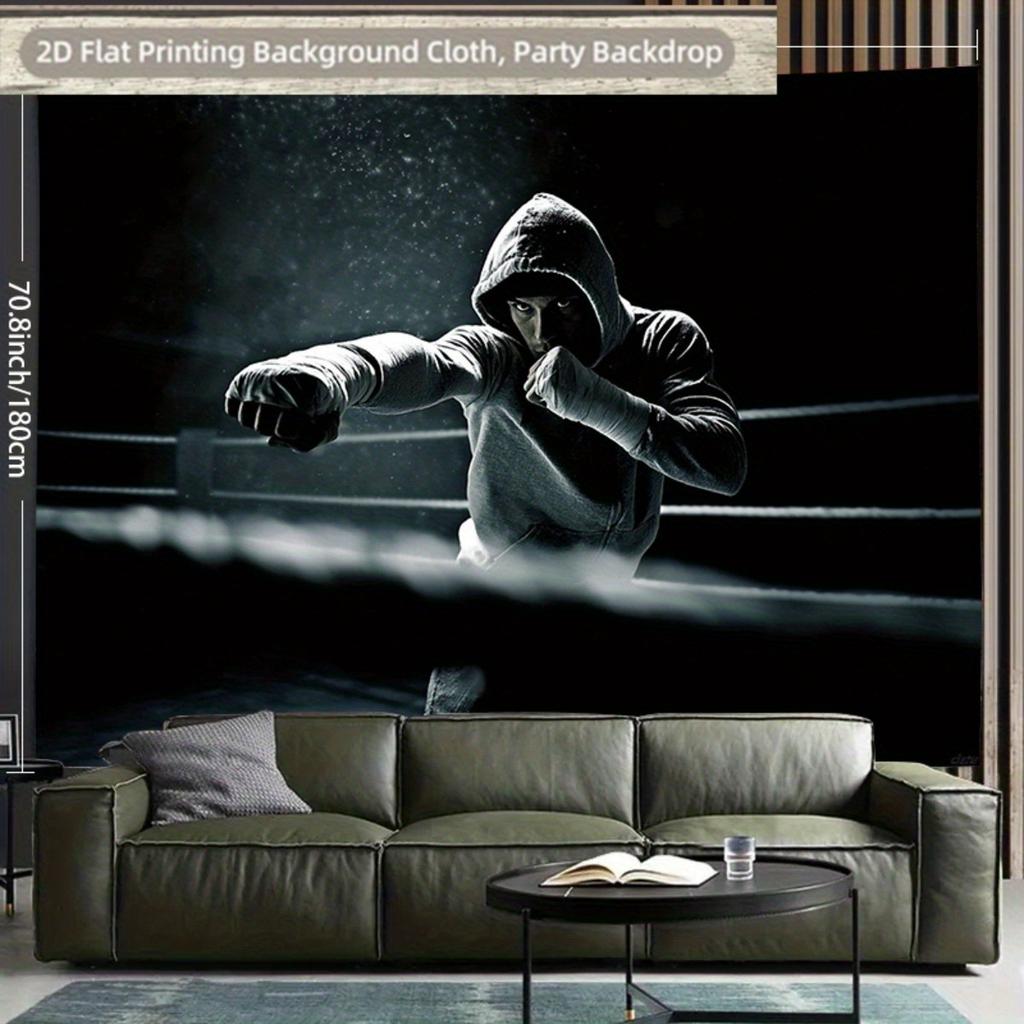 2D Plane 1 Piece of Boxing Gym Tapestry Suitable for Decorating Home Gyms and for Boxing Purposes.