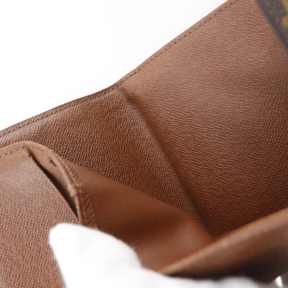 LOUIS VUITTON Porto Monevier Cartes Crdit Bi-Fold Wallet M61652 Double Sided Brown Monogram canvas unisex Used