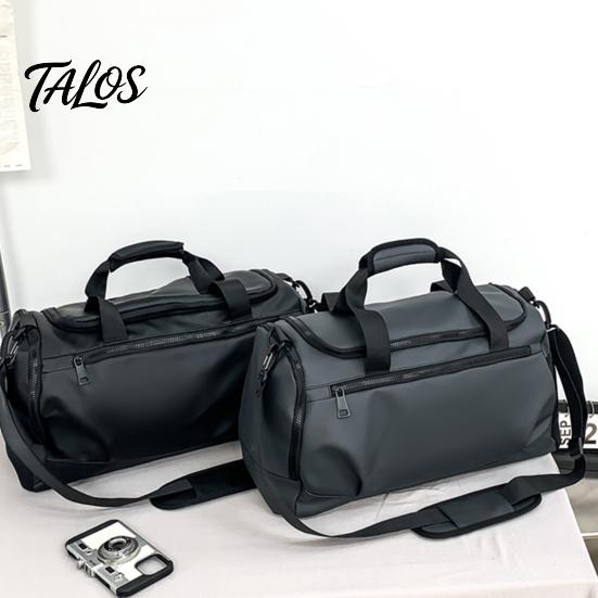 Multi-carry Sports Bag Travel with Independent Shoe Compartment Zipper Closure Large Solid Color Gym Capacity Waterproof Fitness Handbag for Men Women