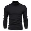 Højhalset Herre Afslappet Flerfarvet Behagelig Strikket Sweater Ny Efterårs- og Vinter Afslappet Herre Ensfarvet Pullover Sweater