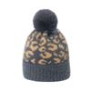 2025 Autumn and Winter New Wool Hat Korean Version Versatile Warm Mink Pullover Hat Hairball Leopard Print Knitted Hat Women