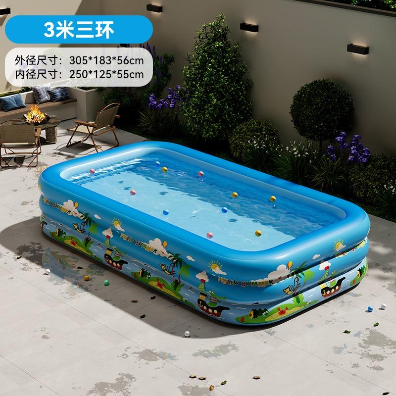1PC Inflatable Outdoor Pool, Durable PVC Material,  Multiple Components for Outdoor bathtub Backyard Fun and Family Gatherings