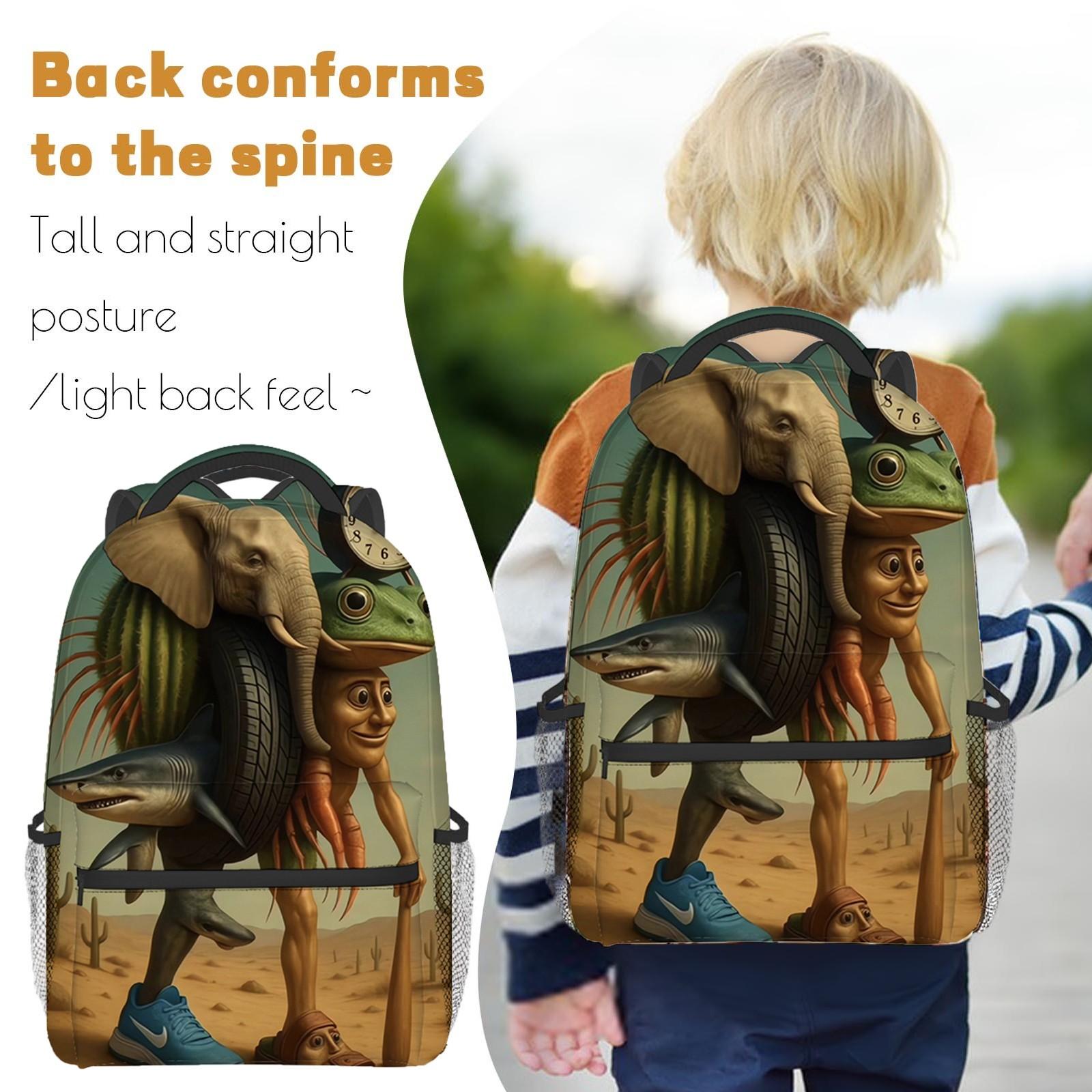 

Рюкзак, Рюкзак с 3D цифровой печатью, Рюкзак для возвращения в школу, Школьная наплечная сумка для студентов и фанатов One Size