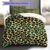 Leopard Pattern Bedding Set Quilt Cover Pillowcase Home Decor Gift (1 * Duvet Cover + 2 * Pillowcase, Without Core)