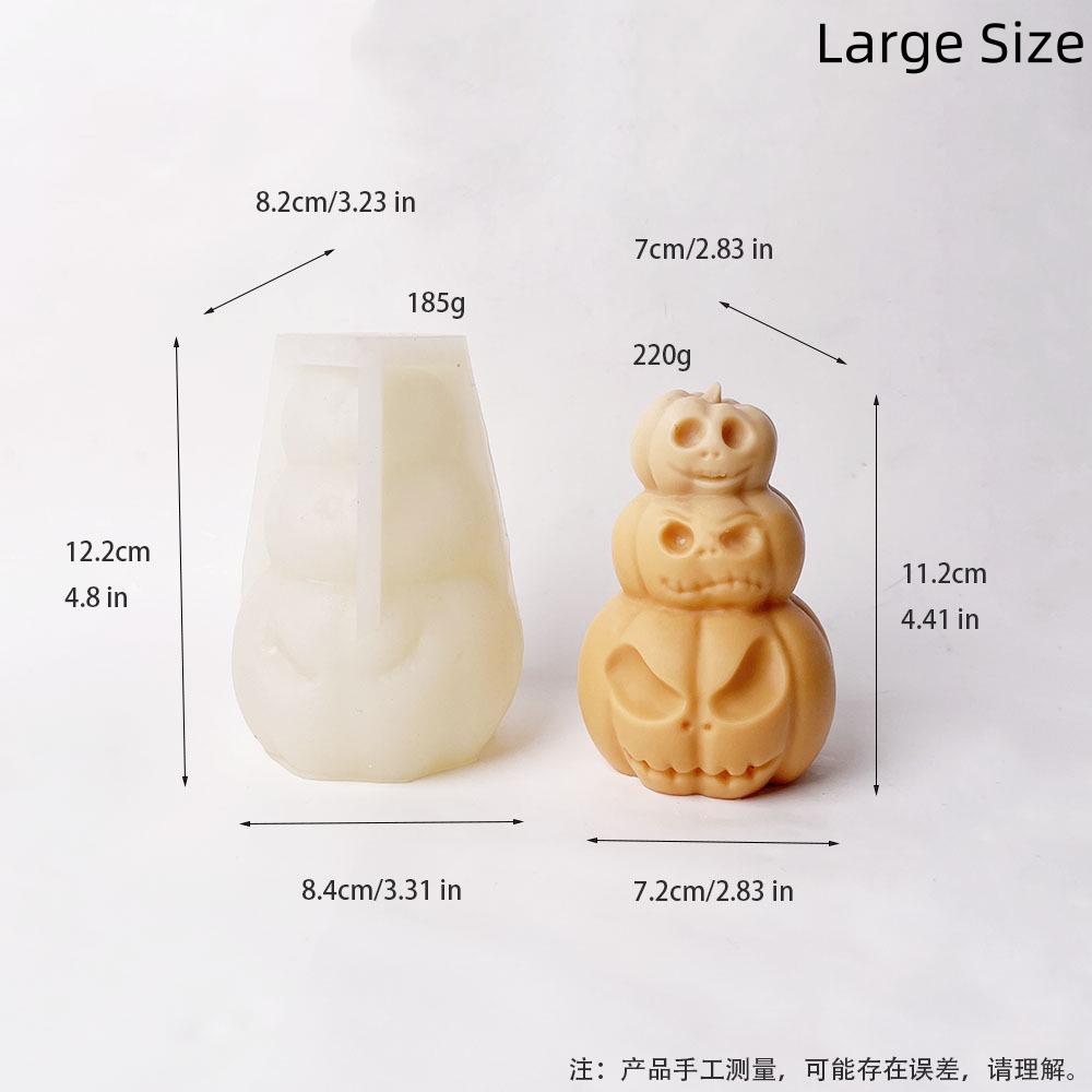 3D Pumpkin Ghost Aromatherapy Candle Silicone Molds DIY Halloween Horror Pumpkin Gypsum Wax Mold Resin Crafts Accessories