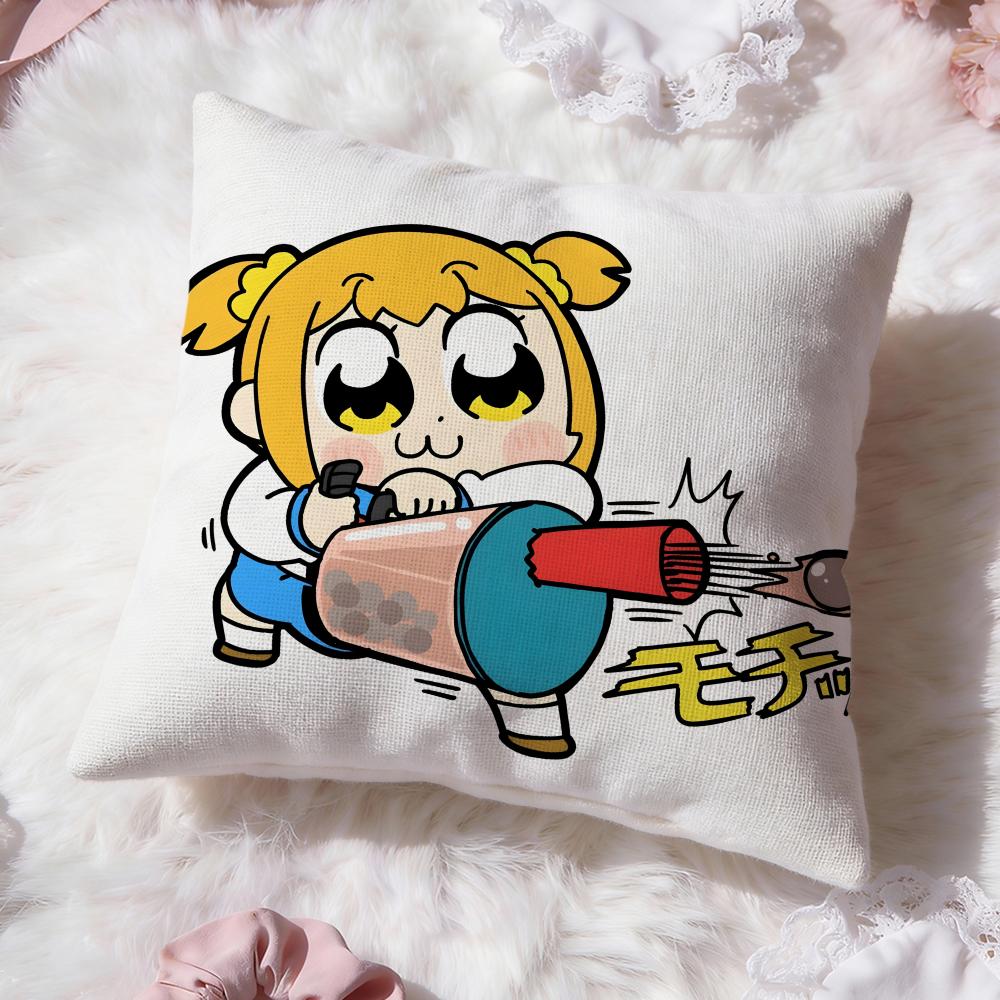Cute Anime Pop Team Epic Cushion Cover Premium Comfort Reversible Pillow Cove -Two in One Design for Any Room & Car Interior