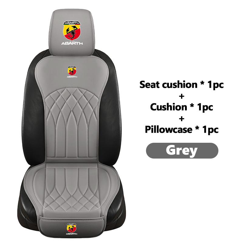 Car Seat Covers All Seasons PU Vehicle Cushion Non-Slip Protector For Abarth FIAT 500 FR Stilo Doblo Tipo Lancia Musa Grande