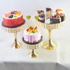 Gold Crystal Cake Stand - High-Footed Square Dessert Display Table for Weddings
