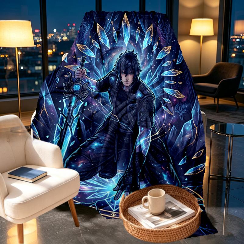 Final Fantasy Print Blanket - Soft & Comfortable, for Bedroom, Travel, Sofa, Home Decoration - Birthday Christmas Gift for Friend