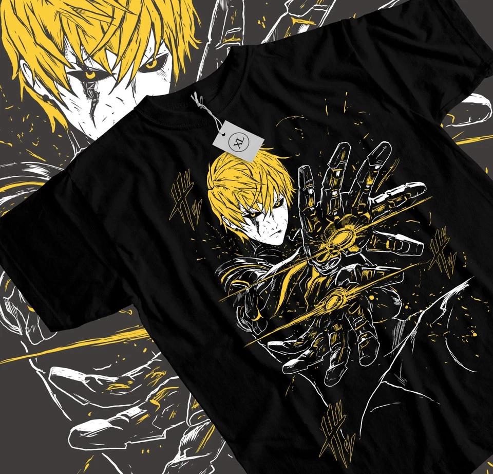 Genos TShirt Anime Unisexga Villain One PunchUnisex Graphic Tee Shirt Black S