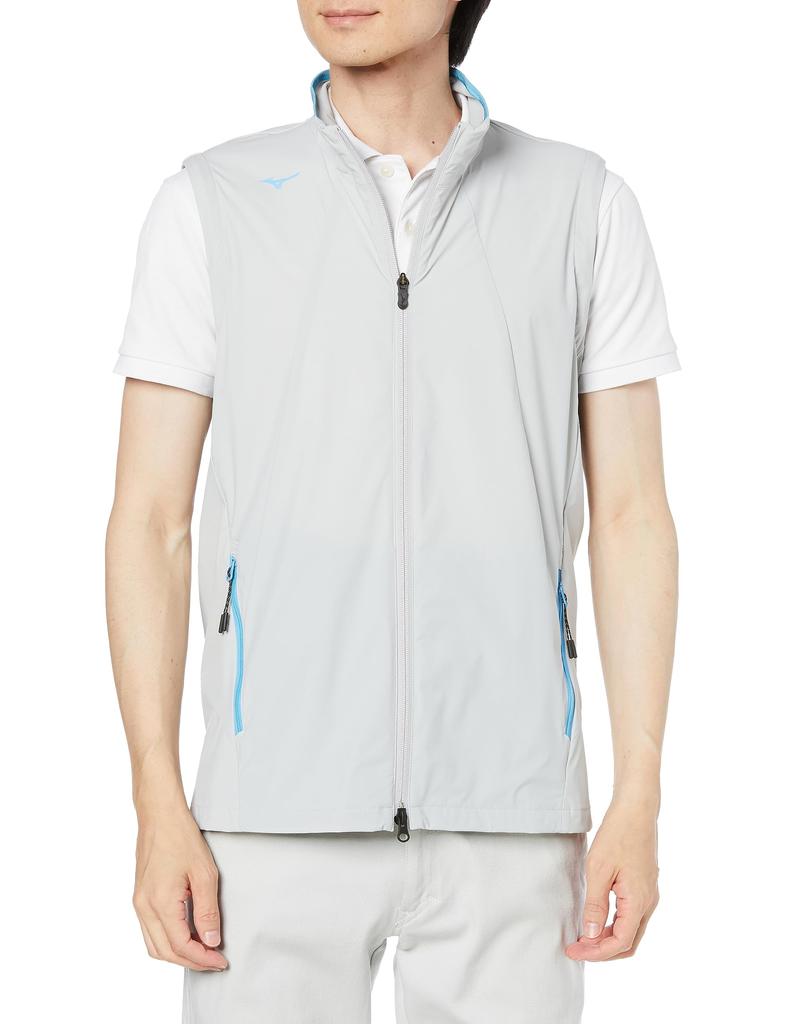 Golf Water Gray [Mizuno] Wear, Multi-Windbreaker Jacket, Vest, 2-Way, Repellent, Stretch, Windproof, Men's,