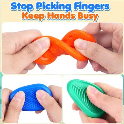 Sensory Stones Fidget Toys 6/8 Textured Worry Stones Social Emotional Stress Relief Toys for Special Needs