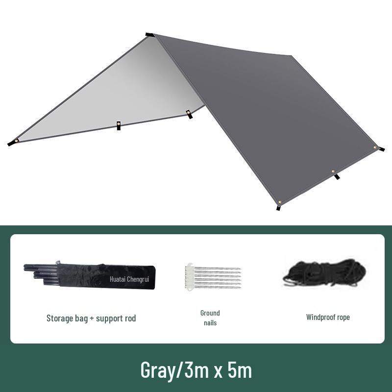 Portable Outdoor Sunshade Rainproof Tent Tarp for Camping and Beach