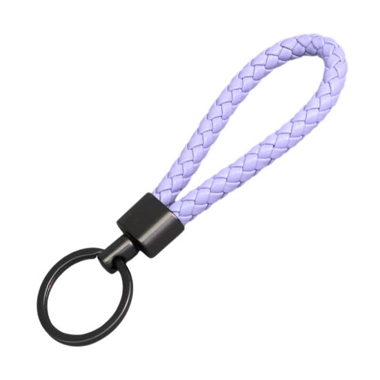 Schlüsselanhänger Lanyard Geflochtenes Seil Kunstleder Angenehmer Griff Schlüsselanhänger Aufhängeseil mit Zinklegierung Schnalle Schlüsselring