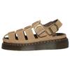 Dr. Botas de Cadarço Martens Femininas 1460 Pascal em Couro Macio Creme 32145439