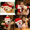 Festive Santa Claus Ventriloquist Puppet Toy Mouth Moving Plush Doll For Kids Christmas Gift