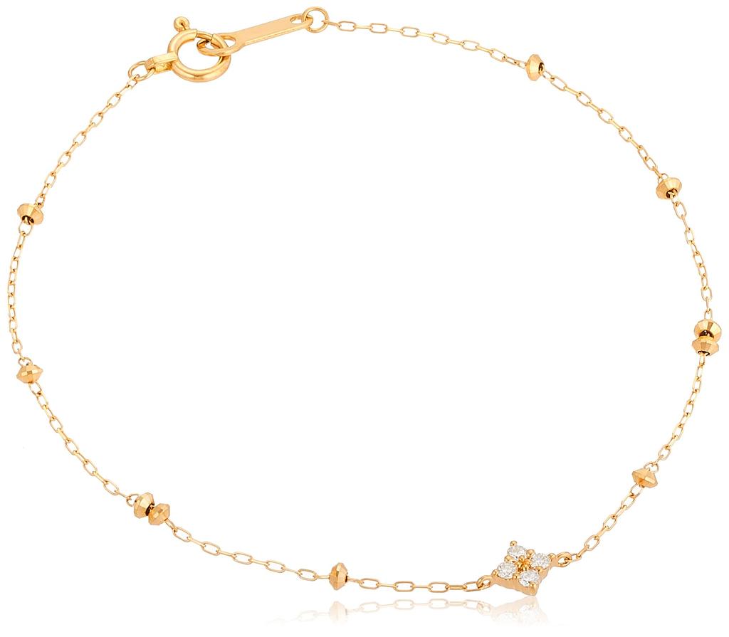 Diamond K18 Yellow Gold Bracelet for Women 111741133002 [4℃]