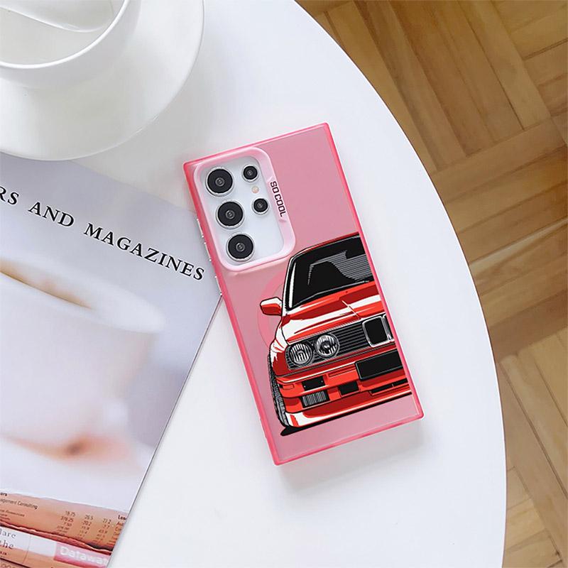 JDM Japan Car for Qi2 Magnetic Phone Case for Samsung Galaxy S25 Ultra S22 S23 S24 Plus S21 FE S20 Wireless Charge Fashion Case Galaxy S20