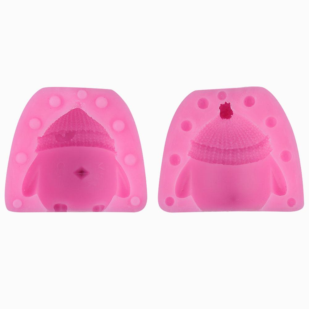 3D Cartoon Chick Fondant Mousse Cake Silicone Mold DIY Baking Chocolate Silicone Mould Pink#0