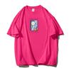 Shellsuning Oversized bavlněná trička s grafikou Muži Léto Měkké Trička s krátkým rukávem Dámská Móda Univerzální pulovry Dámské