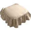 French Cotton Simple Seat Cushion,Fabric Not-Slip Soft Chair Pad, Ruffled Skirt Seat Cover, Soft Ruffled Design & Cotton Fill