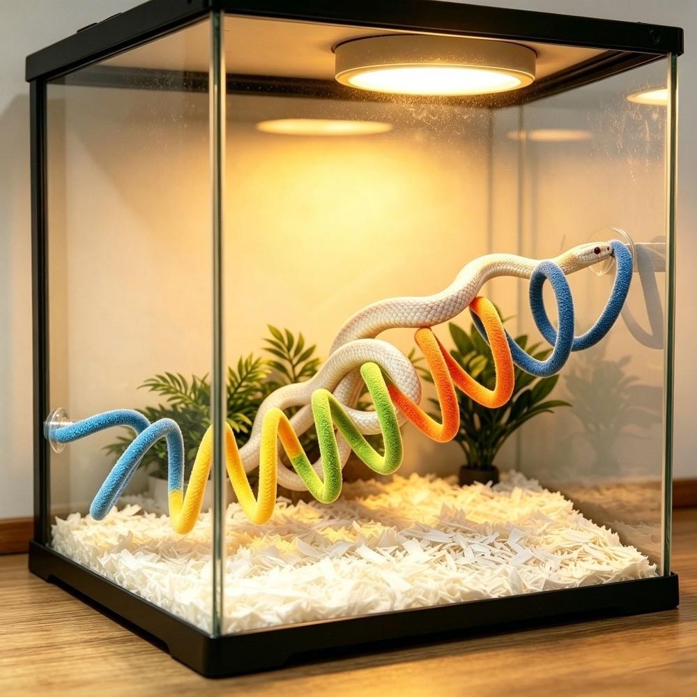 Non-slip DIY Bendable Perch for Birds Cotton String Snake Climbing Rope Cage Enrichment