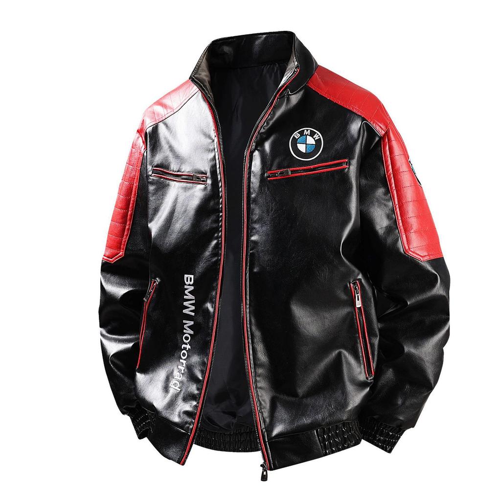 Maßgeschneiderte BMW F1 Rennanzug Lederjacke - Unisex Motorrad-/ Baseball-Stil