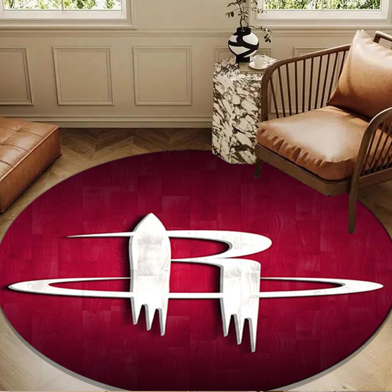 Rockets Team Art Round mat, Anti-slip Circle Carpet Chair rug For livingroom,Bedroom, doormat home decor Gift Christmas Gifts