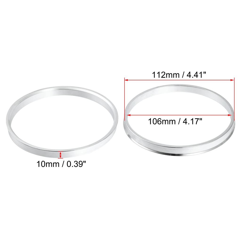 uxcell Hub Ring, Outer Diameter 4.4 Inches (112 Mm) / Inner Diameter 4.2 Inches