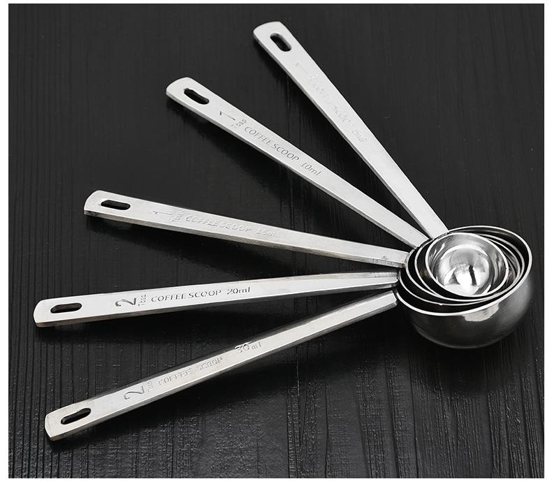 15/30ml Stainless Steel Measuring Spoon Powder Pressing Spoon Coffee Spoon with Scale Household Seasoning Spoon Measuring Spoon