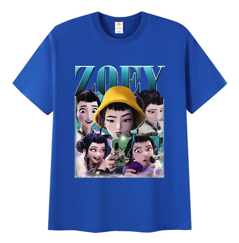 K-pop Zoev Demon Hunters Anime Graphic Print T Shirt Men Women's Harajuku Fashion Oversized T-shirts Casual Cotton Tops T-Shirt
