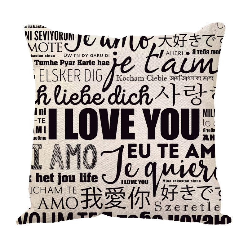 

Новая наволочка с рисунком любовного письма ко Дню святого Валентина, наволочка для диванной подушки 45*45cm