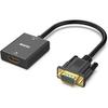 Benfei Adapter Przejściówka Hdmi Do Vga Jednokierunkowy Z Audio Jack 3.5Mm Czarny