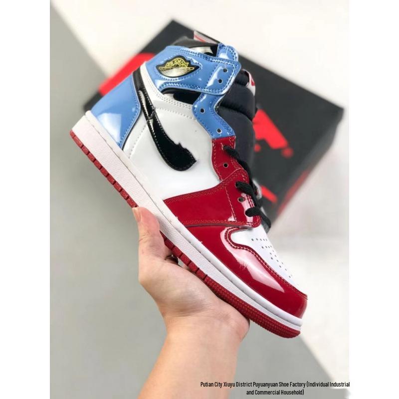 Buckle Broken Unisex Chicago High-Top AJ1 Basketball Shoes, Panda Black White